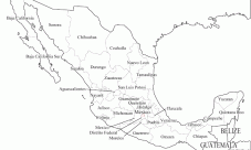 Mapa de México con sus estados