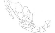 Mapa de México para colorear