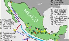 Mapa de volcanes de México