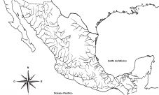 Mapa hidrológico de México (mapa de ríos)