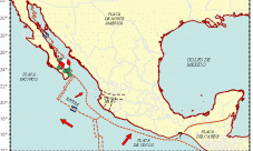 Mapa de placas tectónicas de México