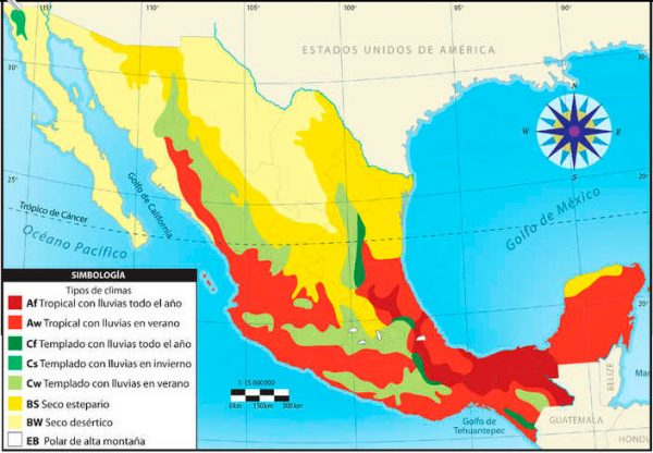 Mapa de climas de México