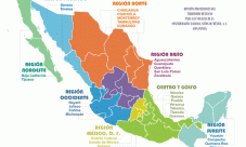 Mapa de México por regiones