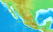 Mapa físico de México
