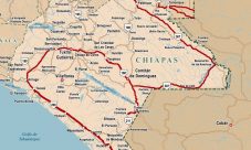Mapa de la frontera de México con Guatemala