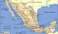 Mapa de México con sus límites geográficos
