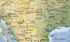 Mapa del Río Bravo de México