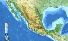 Mapa topográfico de México